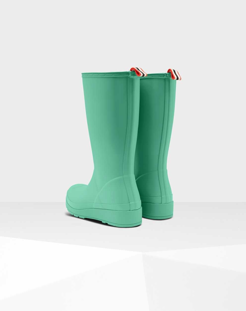 Women's Hunter Original Play Wellington Tall Rain Boots Green | US1982347