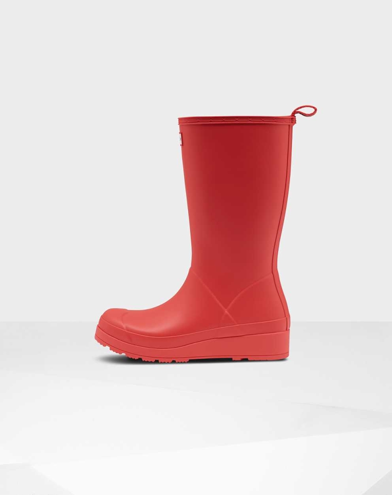 Women's Hunter Original Play Wellington Tall Rain Boots Red | US3807295