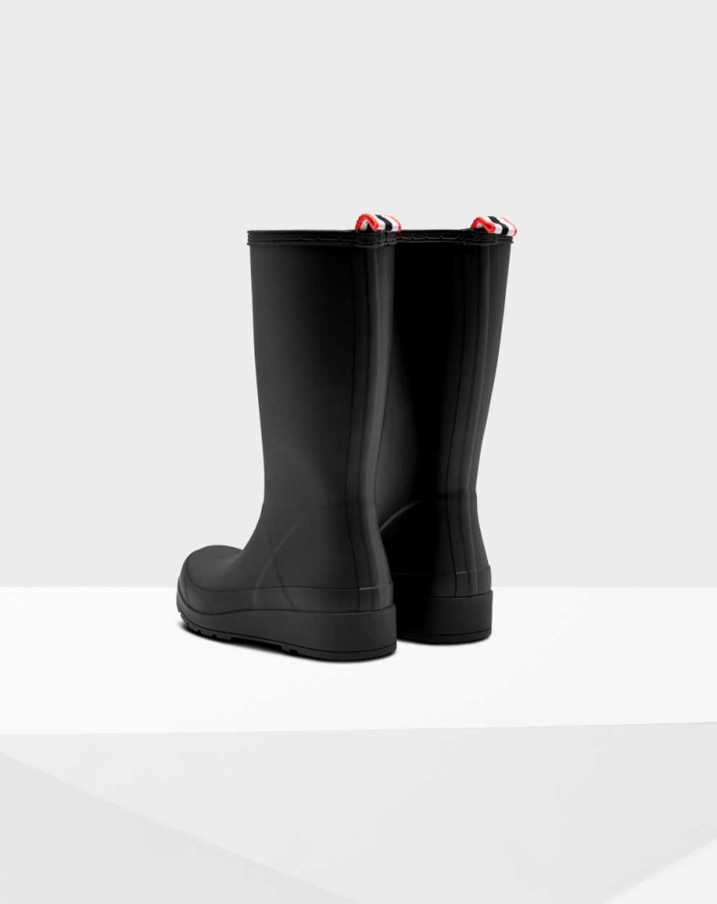 Women's Hunter Original Play Wellington Tall Rain Boots Black | US5104968