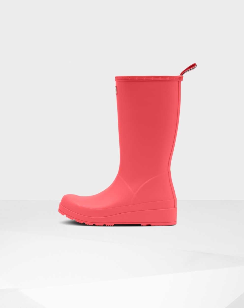 Women's Hunter Original Play Wellington Tall Rain Boots Pink | US9075184