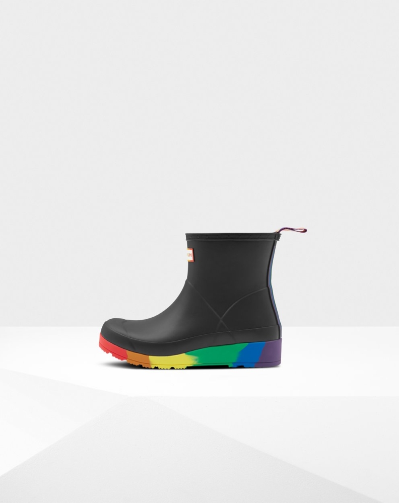 Women's Hunter Original Pride Flatform Rain Play Boots Black | US4037596