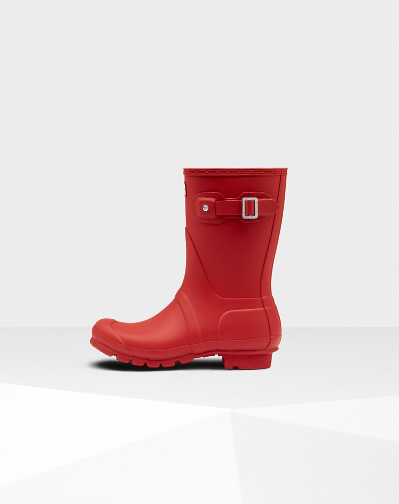 Women's Hunter Original Short Rain Boots Red | US2386745