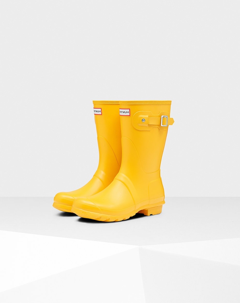 Women's Hunter Original Short Rain Boots Yellow | US8293415