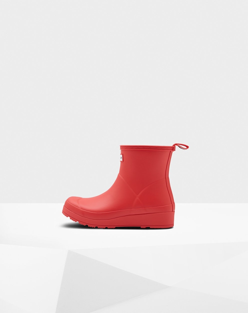 Women's Hunter Original Short Rain Play Boots Red | US7982306