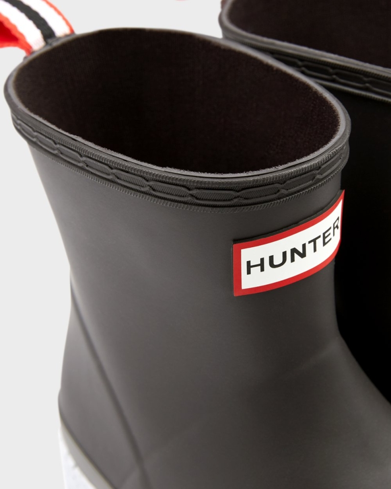 Women's Hunter Original Short Speckle Rain Play Boots Black/Grey | US7142985