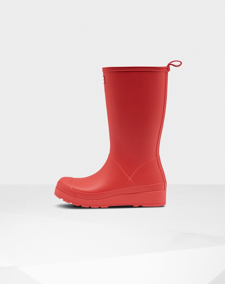 Women's Hunter Original Tall Rain Play Boots Red | US3152049