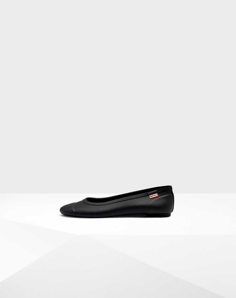 Women's Hunter Original Tour Ballet Flats Black | US9314528