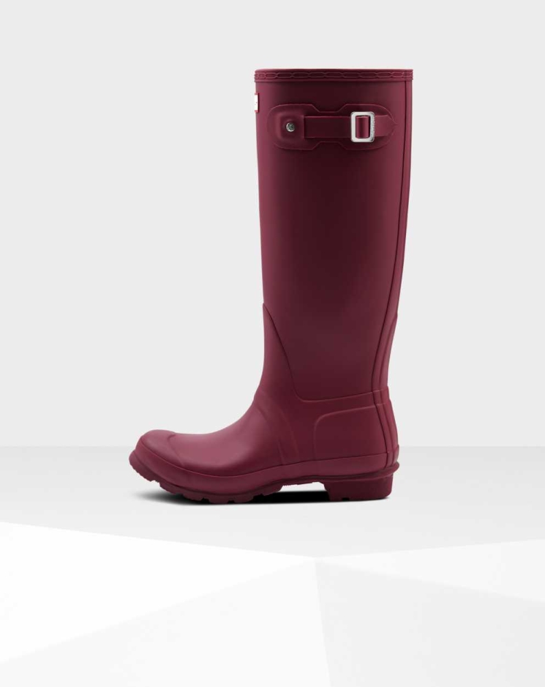 Women's Hunter Original Wellington Tall Rain Boots Red | US0539286