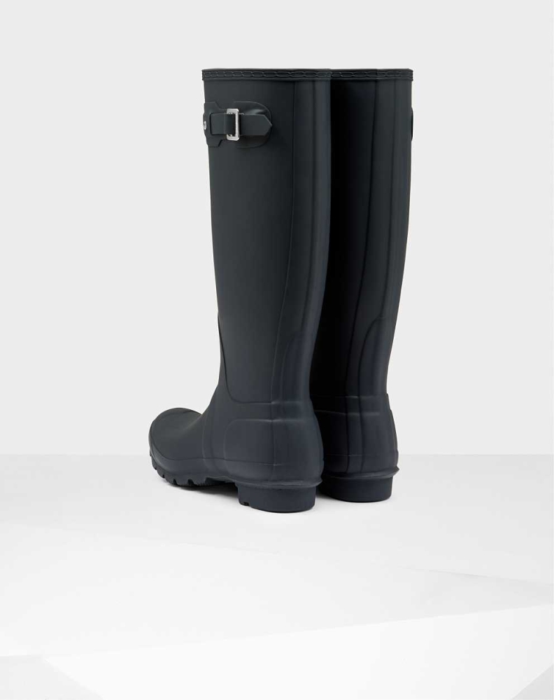 Women's Hunter Original Wellington Tall Rain Boots Navy | US1789034