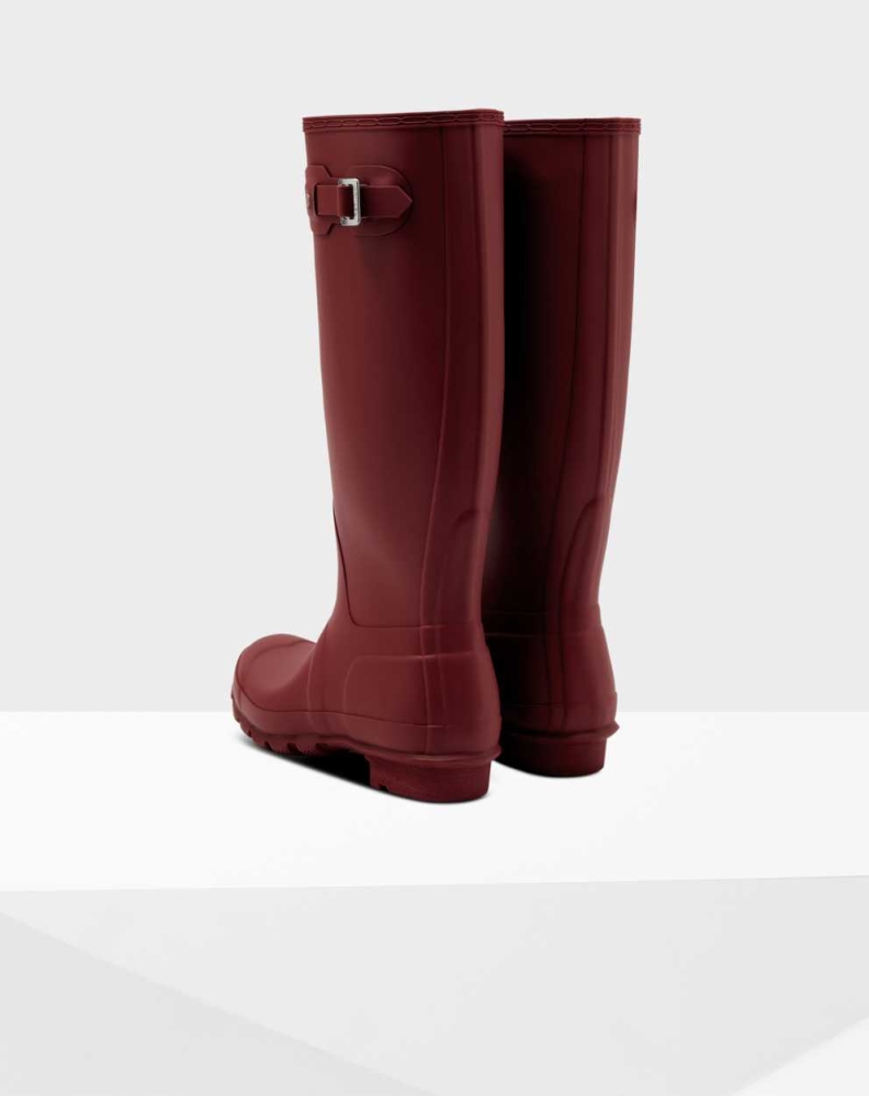 Women's Hunter Original Wellington Tall Rain Boots Red | US2874359