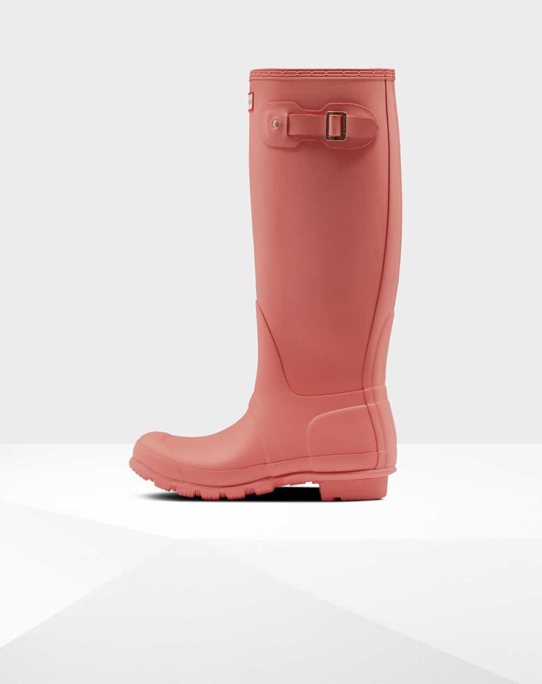 Women's Hunter Original Wellington Tall Rain Boots Pink | US3264870