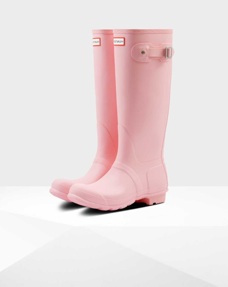 Women\'s Hunter Original Wellington Tall Rain Boots Pink | US3826194