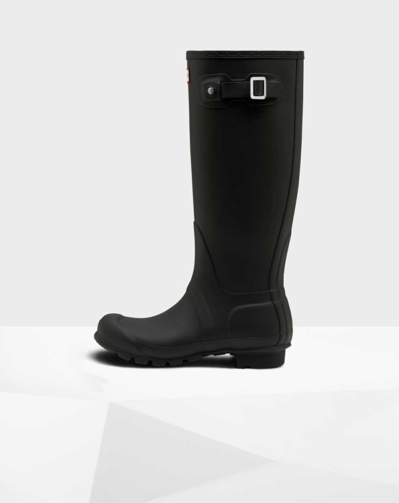 Women's Hunter Original Wellington Tall Rain Boots Black | US3945601