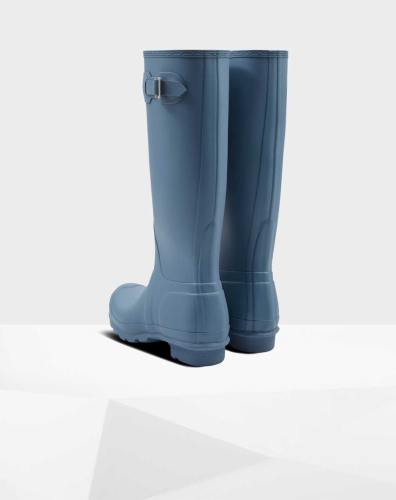 Women's Hunter Original Wellington Tall Rain Boots Blue | US4013756