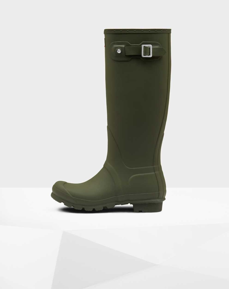 Women's Hunter Original Wellington Tall Rain Boots Green | US6410597