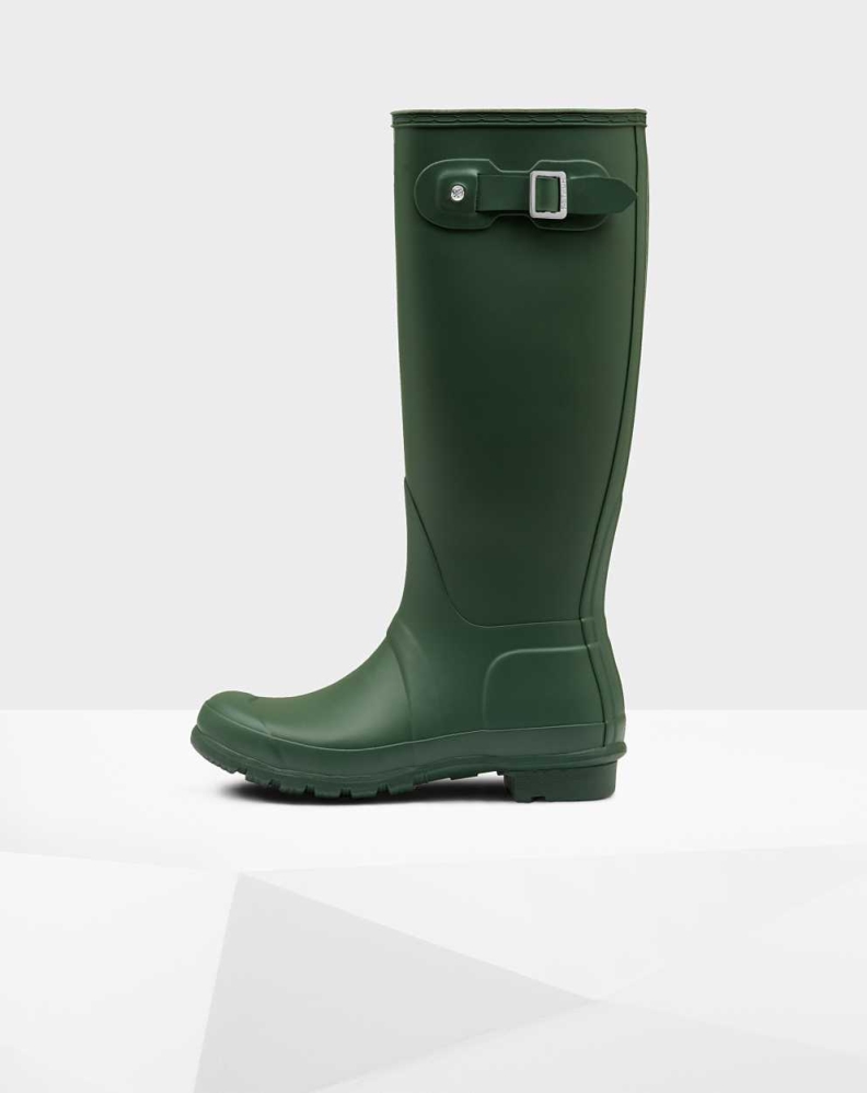 Women's Hunter Original Wellington Tall Rain Boots Green | US9042163