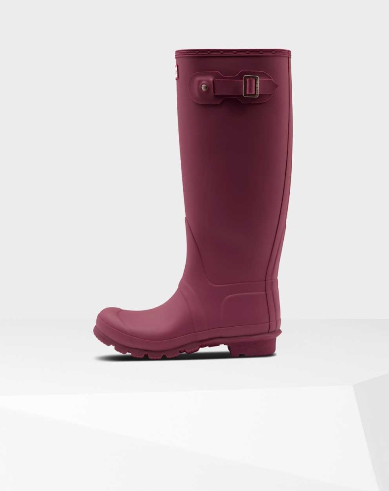 Women's Hunter Original Wide Leg Wellington Tall Rain Boots Red | US6871930