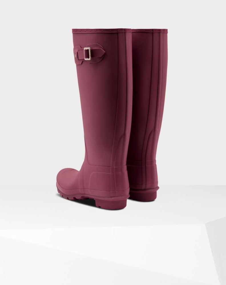 Women's Hunter Original Wide Leg Wellington Tall Rain Boots Red | US6871930