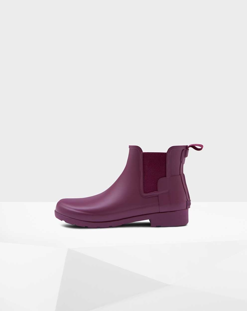 Women's Hunter Refined Slim Fit Chelsea Boots Purple | US7018356