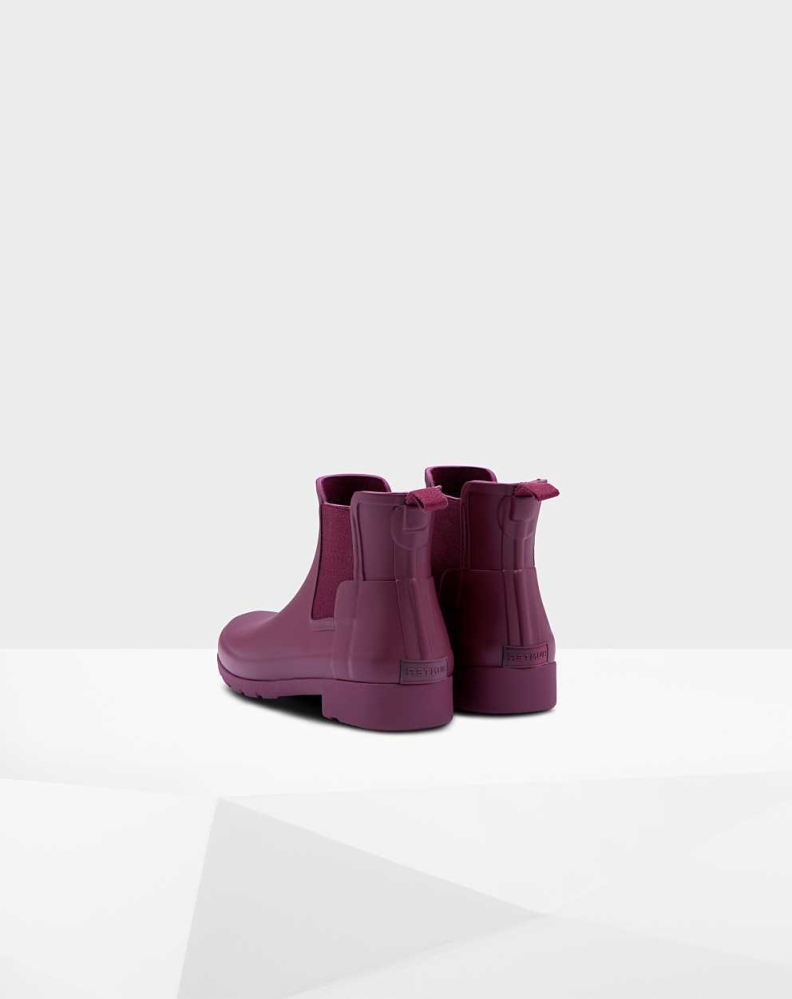 Women's Hunter Refined Slim Fit Chelsea Boots Purple | US7018356