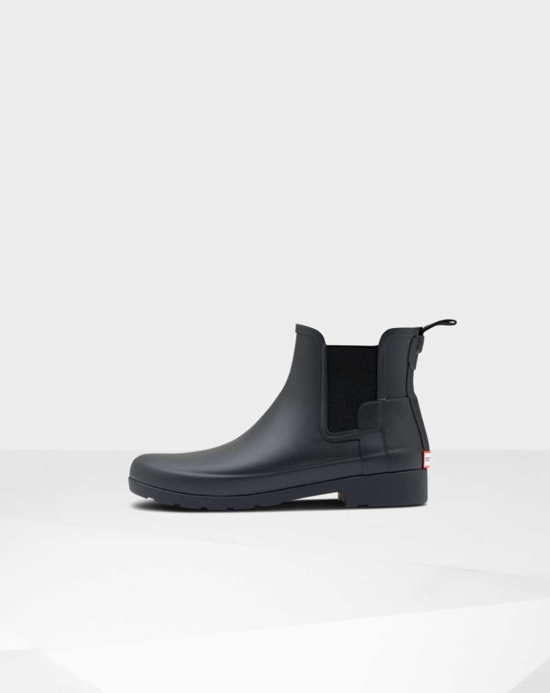 Women's Hunter Refined Slim Fit Chelsea Boots Black | US8346251