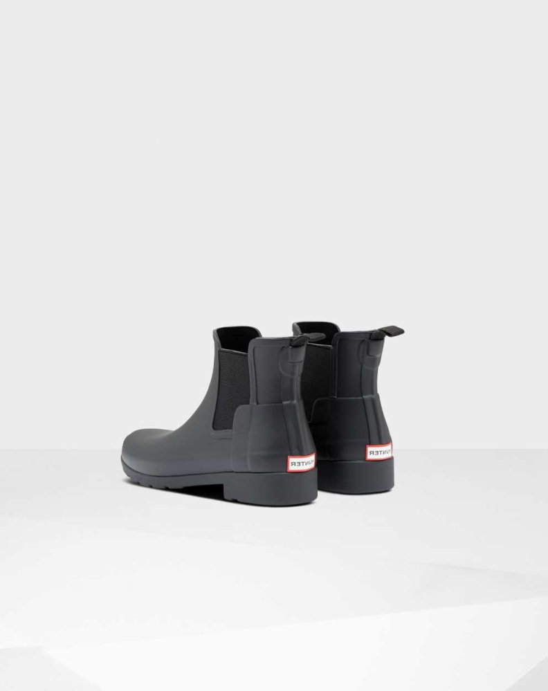 Women's Hunter Refined Slim Fit Chelsea Boots Black | US8346251