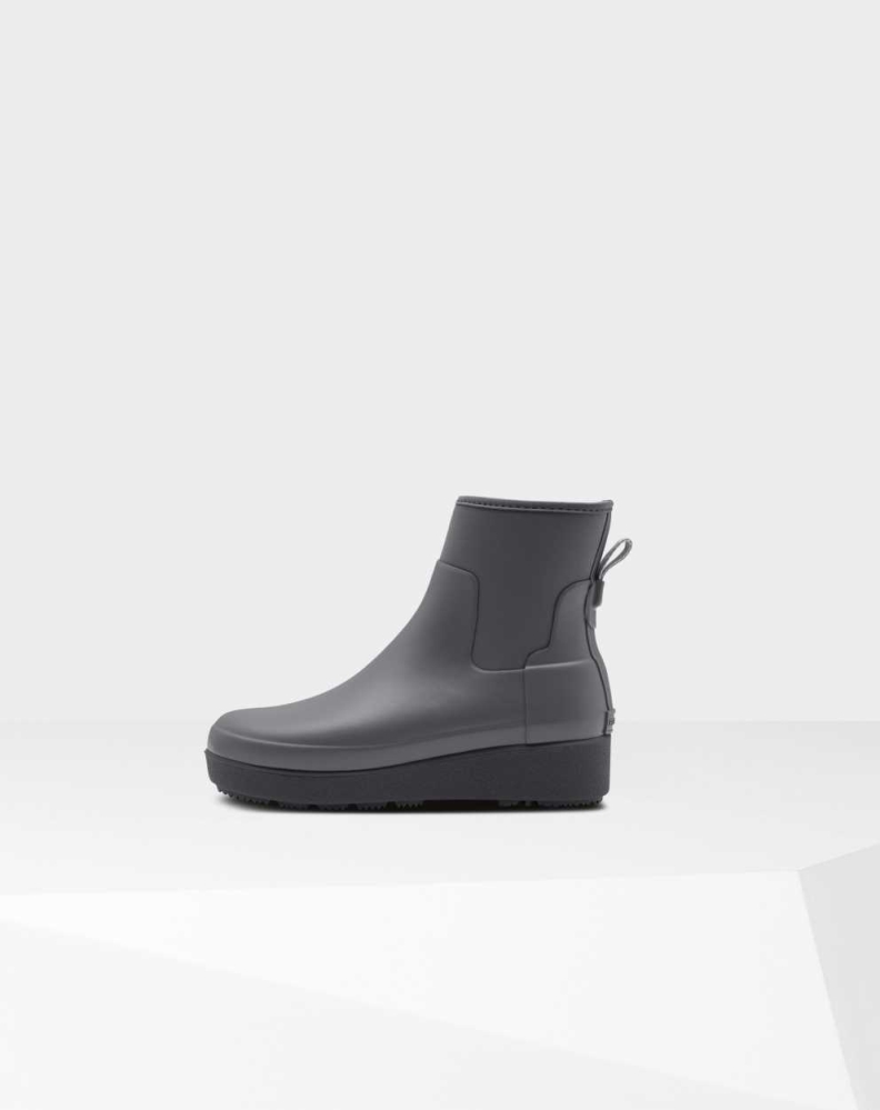 Women's Hunter Refined Slim Fit Neoprene Creeper Chelsea Boots Grey | US6930241