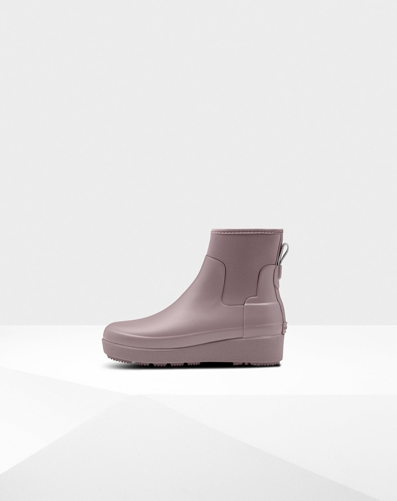 Women's Hunter Refined Slim Fit Neoprene Chelsea Boots Purple | US7385064