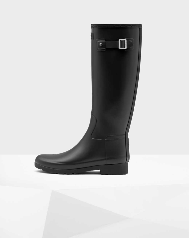 Women's Hunter Refined Slim Fit Wellington Tall Rain Boots Black | US1072935