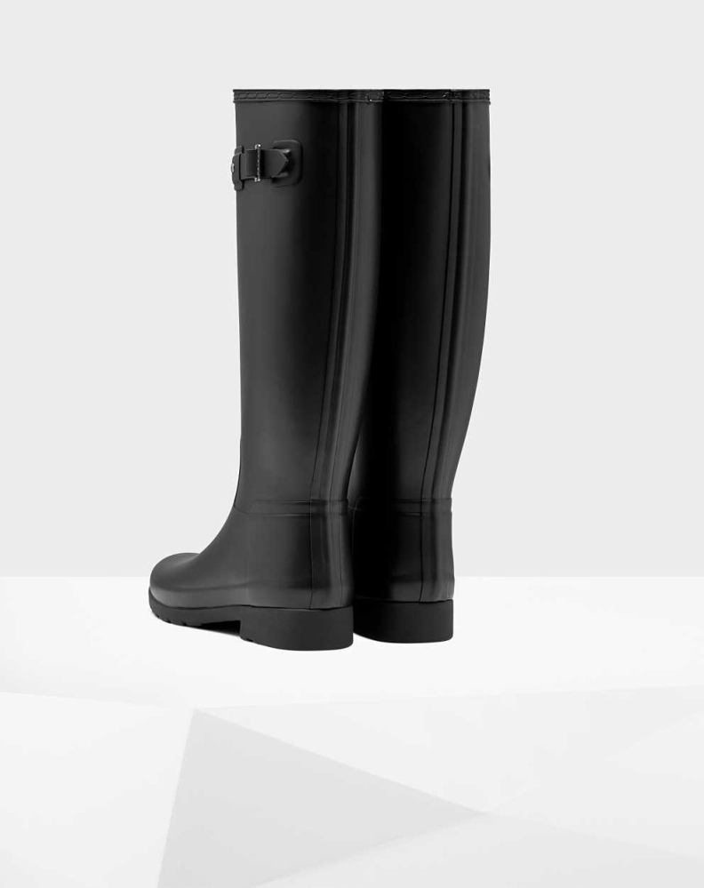 Women's Hunter Refined Slim Fit Wellington Tall Rain Boots Black | US1072935