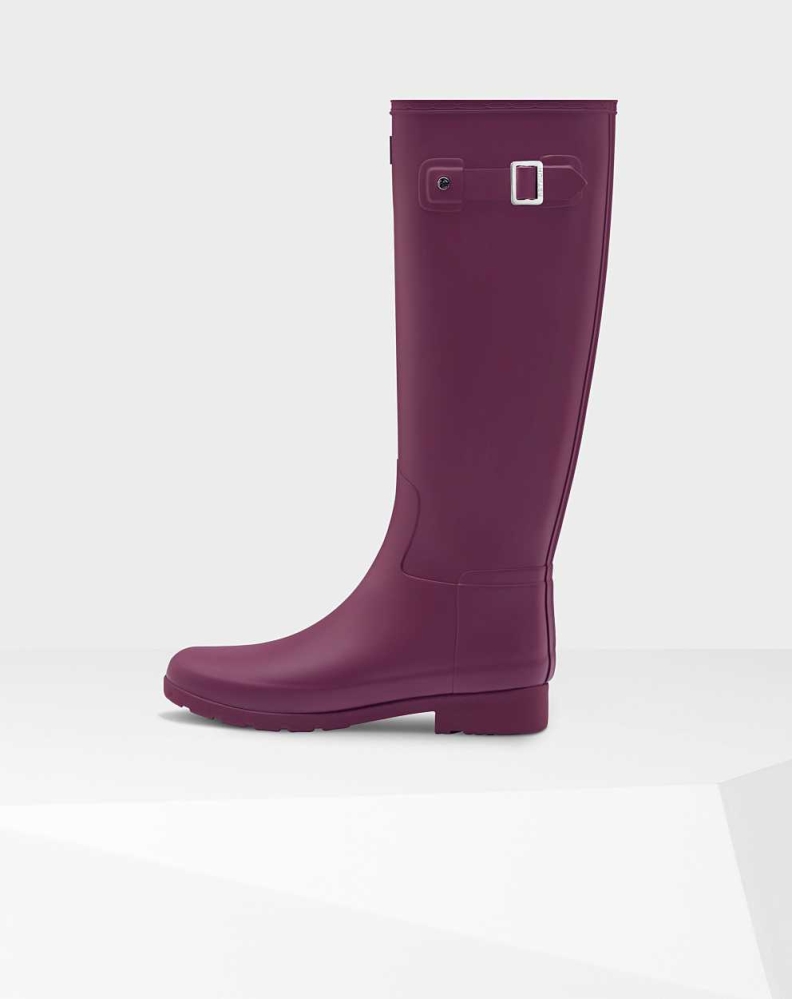 Women's Hunter Refined Slim Fit Wellington Tall Rain Boots Purple | US1370629