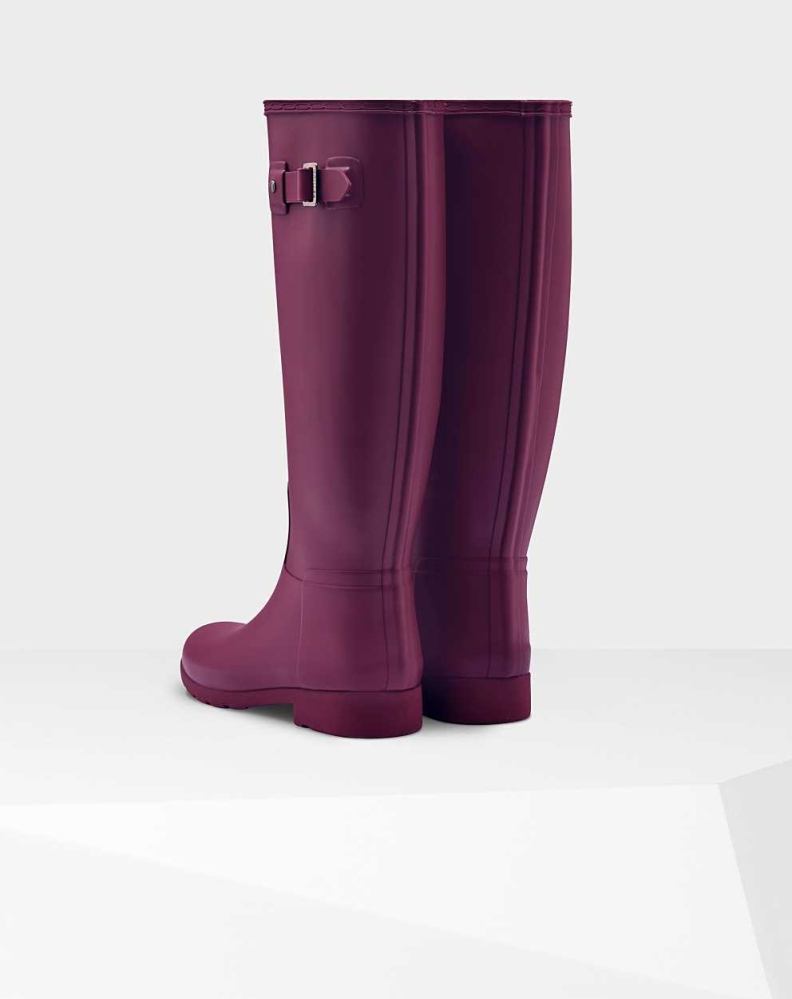 Women's Hunter Refined Slim Fit Wellington Tall Rain Boots Purple | US1370629