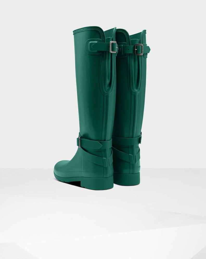 Women's Hunter Refined Slim Fit Wellington Tall Rain Boots Green | US2431697