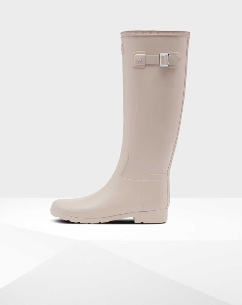 Women's Hunter Refined Slim Fit Wellington Tall Rain Boots Grey | US5078941