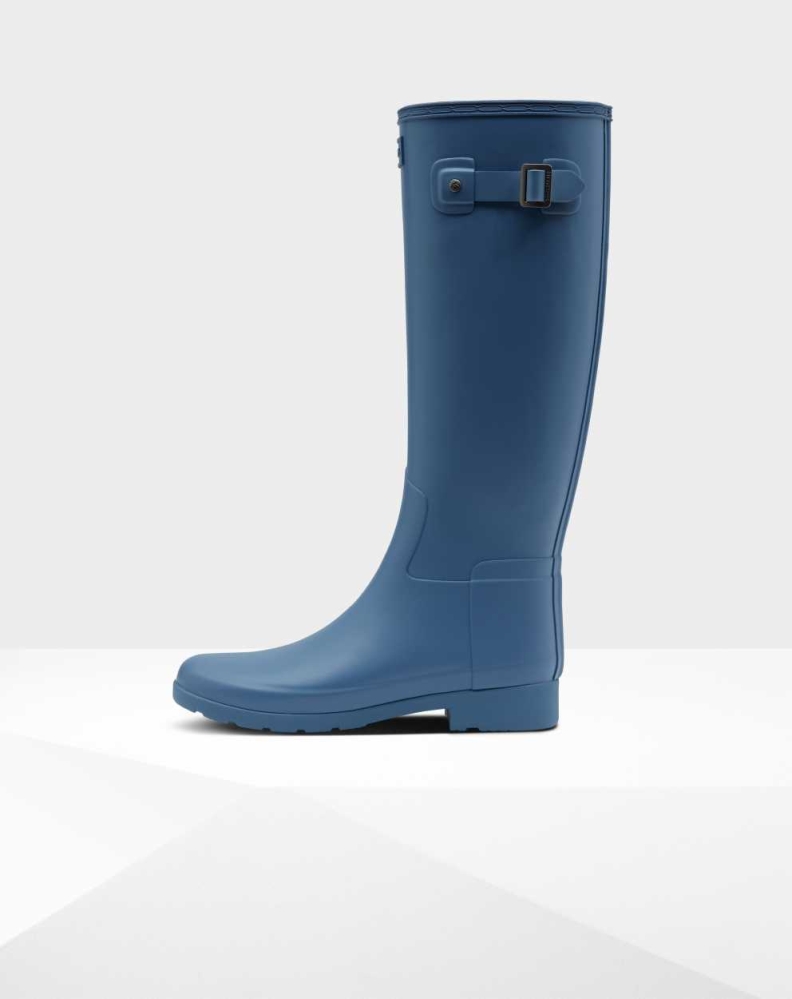 Women's Hunter Refined Slim Fit Wellington Tall Rain Boots Blue | US8593407