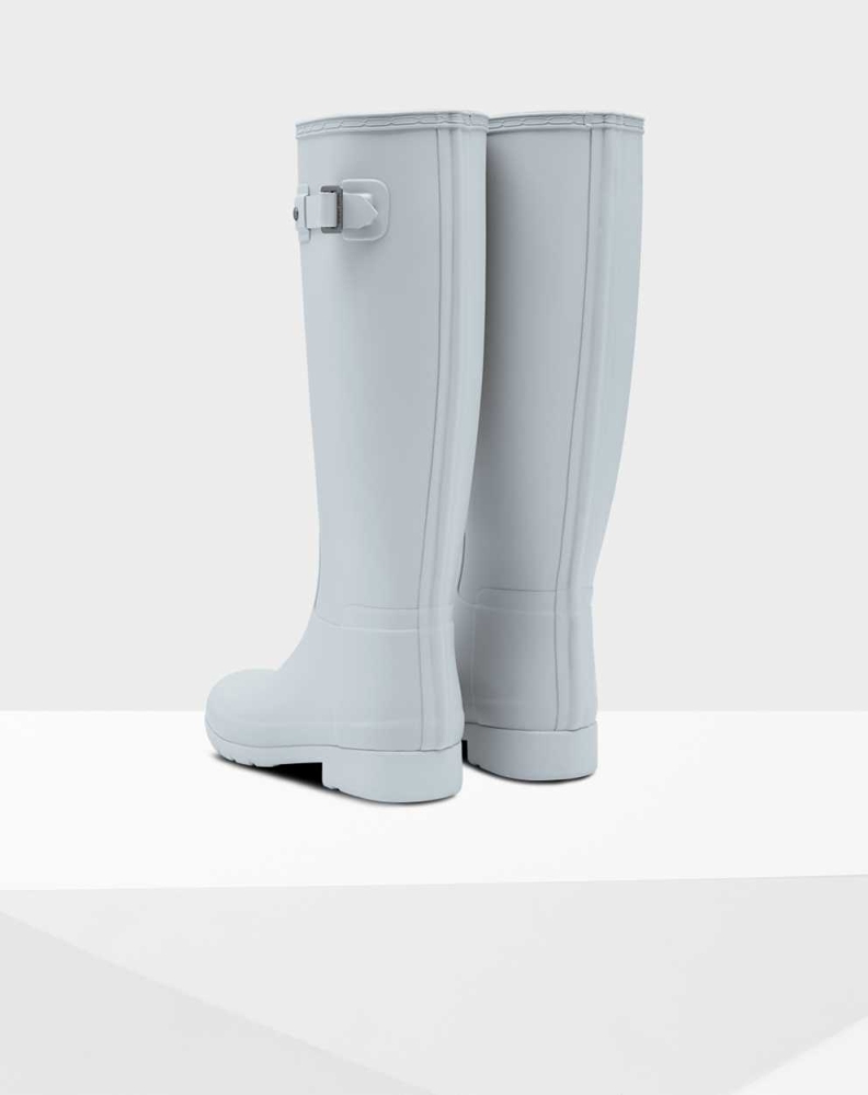 Women's Hunter Refined Slim Fit Wellington Tall Rain Boots Grey | US8975206